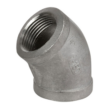1-1/2 in. NPT 45 Degree Elbow - 150# Threaded 316 Stainless Steel Pipe Fitting
