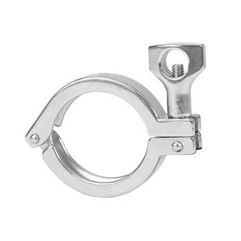 8 in.  Single Pin Heavy Duty Clamp With Cross Hole Wing Nut (13MHM) 304 Stainless Steel Clamp