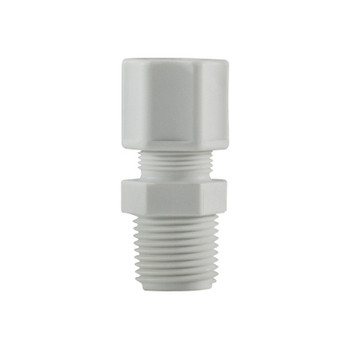 1/2 in. x 1/4 in. Compression x MIP, Polypropylene Compression Male Connector/Adapter, FDA & NSF Listed