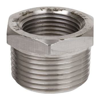 1/2 in. x 3/8 in. Threaded NPT Hex Bushing 316/316L 3000LB Stainless Steel Pipe Fitting
