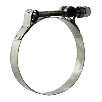 3-9/32 in. to 3-9/16 in. OD Range T-Bolt Hose Clamp, Stainless Steel Band, Bolt and Nut