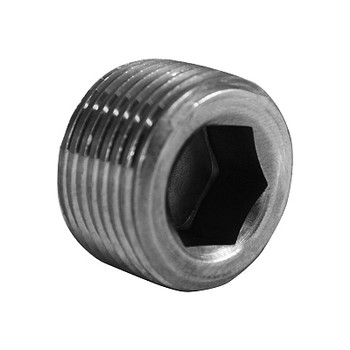 1/4 in. Countersunk Hex Socket Plug, NPT Threaded, Class 150#, Barstock 316 Stainless Steel Pipe Fitting 1/4 in. Countersunk Hex Socket Plug, NPT Threaded, Class 150#, Barstock 316 Stainless Steel Pipe Fitting
