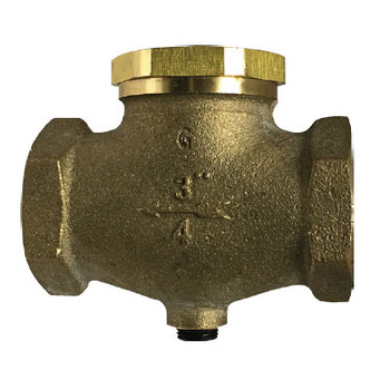 3/4'' In-Line Check Valve, Vertical or Horizontal, Cast Bronze Body, Working Pressure: 250 PSI, Repairable