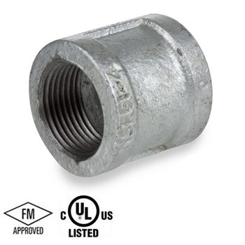 1-1/4 in. Galvanized Pipe Fitting 150# Malleable Iron Threaded Right and Left Coupling, UL/FM