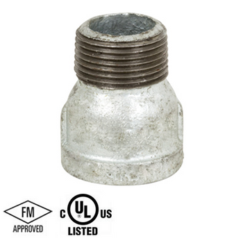 1 in. Malleable Iron 150# Galvanized Threaded Extension Piece, UL/FM