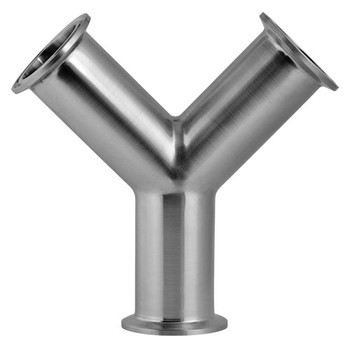 28BMP True Wye, Clamp Ends, (3A) 316L Stainless Steel Sanitary Fitting 28BMP True Wye, Clamp Ends, (3A) 316L Stainless Steel Sanitary Fitting