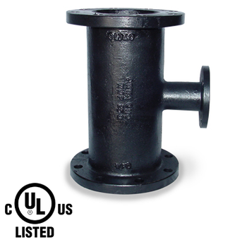 2-1/2 in. x 1-1/2 in. 150 lb. Ductle Iron Flanged Pipe Fitting Reducing Tee