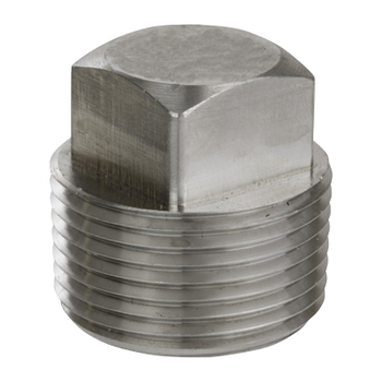 1 in. Threaded NPT Square Head Plug 304/304L 3000LB Stainless Steel Pipe Fitting