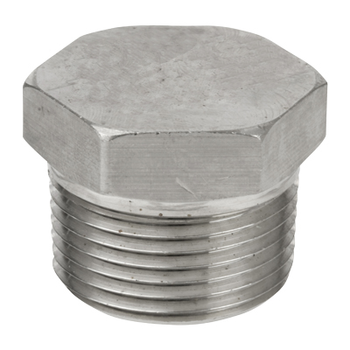 1/8 in. Threaded NPT Hex Head Plug 316/316L 3000LB Stainless Steel Pipe Fitting