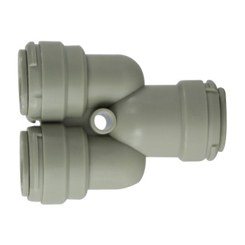 3/8 in. Tube OD 2-Way Divider, Plastic Push In Tube Fitting