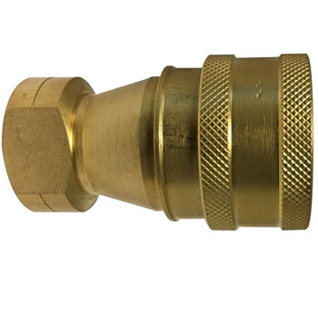 1/2 in. ISO-B Female Pipe Coupler Quick Disconnect Hydraulic Adapter Brass
