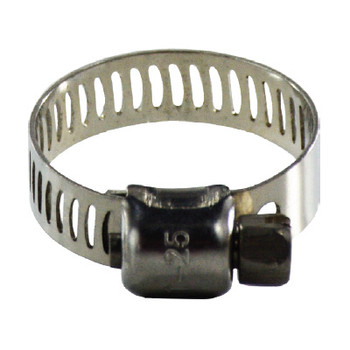 #20 Miniature Worm Gear Hose Clamp, 5/16 in. Band, 350 Series Stainless Steel