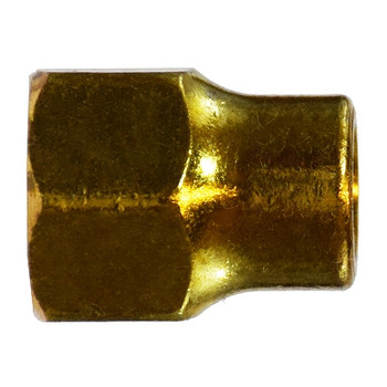 1/4 in. UNF Threaded Long Forged Nut, SAE# 010167, SAE 45 Degree Flare Brass Fitting