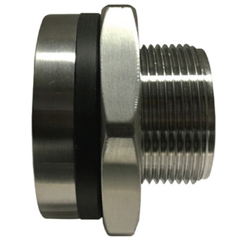 3/4 in. Bulkhead Coupling, 1450-2175 PSI, NPT Threaded, 316 Stainless Steel Bulkhead Fitting 3/4 in. Bulkhead Coupling, 1450-2175 PSI, NPT Threaded, 316 Stainless Steel Bulkhead Fitting