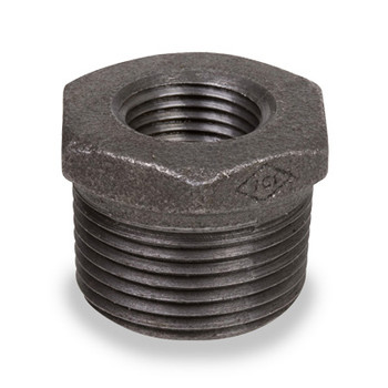 2 in. x 1-1/4 in. Pipe Fitting Hex Bushing Ductile Iron Class 300 NPT Threaded UL/FM