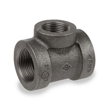 1-1/4 in. x 1 in. x 3/4 in. Pipe Fitting Reducing Tee Cast Iron Threaded NPT Class 125 UL/FM