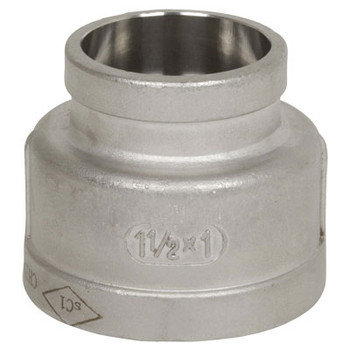 1-1/4 in. x 1 in. Socket Weld - Reducing Coupling - 150# Cast 304 Stainless Steel Pipe Fitting