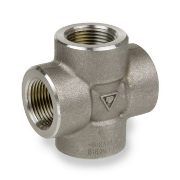 1 in. Pipe Fitting 2000# Forged Carbon Steel Cross NPT Threaded