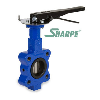 5 in. 200 PSI Ductile Iron Body, Lug Style Butterfly Valve, 316 Stainless Steel Disc & Stem, EPDM Seat, 10 Position Lever Series 17