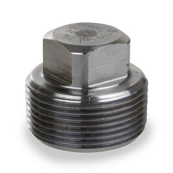 2 in. 3000# Pipe Fitting Forged Carbon Steel Square Head Plug NPT Threaded