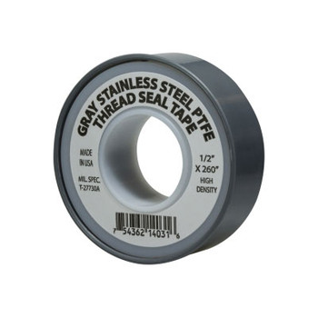 3/4 in. x 260 in. Grey Stainless Steel Teflon PTFE Thread Tape