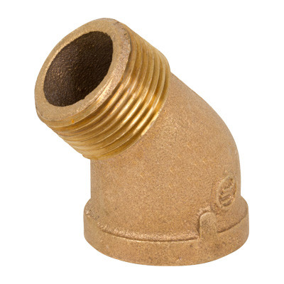 2-1/2 in. Threaded NPT 45 Degree Street Elbow, 125 PSI, Lead Free Brass Pipe Fitting