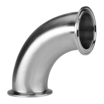 2 in. 2CMP 90 Degree Elbow (Clamp x Clamp) (3A) 304 Stainless Steel Sanitary Fitting