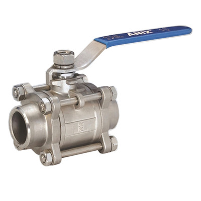 Stainless Steel 3-PC Butt Weld Ball Valve - 1000 PSI - BV63R6B