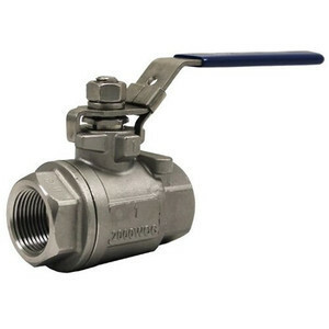 1/4 in. NPT Threaded - 2-Piece Full Port Ball Valve - 2000 PSI/WOG - 316 Stainless Steel Valve (Locking Handle)