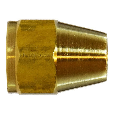 3/8 UNF x 5/8-18 Short Rod Nut, SAE 010110, SAE 45 Degree Flare Brass Fitting, Light Pattern