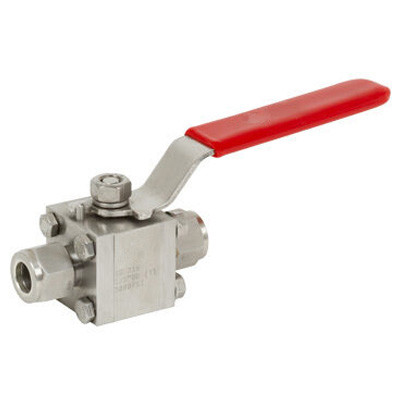 3/8 in. Tube OD - 3000 PSI, Double Ferrule - 316 Stainless Steel Instrumentation Tube End Ball Valve