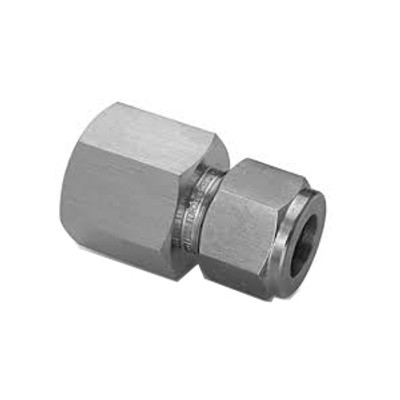 1/8 in. Tube O.D. x 1/8 in. FNPT - Female Connector - Double Ferrule - 316 Stainless Steel Tube Fitting