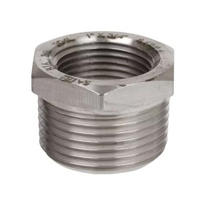 2-1/2 in. Male x 1/2 in. Female - NPT Threaded - Hex Bushing - 304/304L Stainless Steel - Class 3000# Forged Pipe Fitting