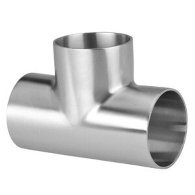 2-1/2 in. Polished Short Weld Tee (7WWW) 316L Stainless Steel Sanitary Butt Weld Fitting (3-A)