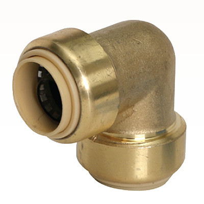 3/4 in. 90 Degree Elbow QuickBite (TM) Push-to-Connect/Press On Fitting, Lead Free Brass (Disconnect Tool Included)