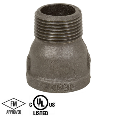 3/4 in. Black Pipe Fitting 150# Malleable Iron Threaded Extension Piece, UL/FM