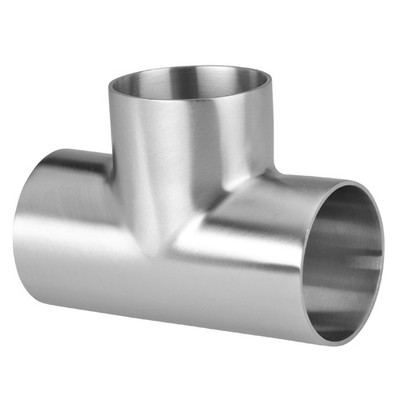 3 in. Tube OD - Polished Short Weld Tee (7WWW) 316L Stainless Steel Sanitary Butt Weld Fitting (3-A) (0.065" Wall Thickness)