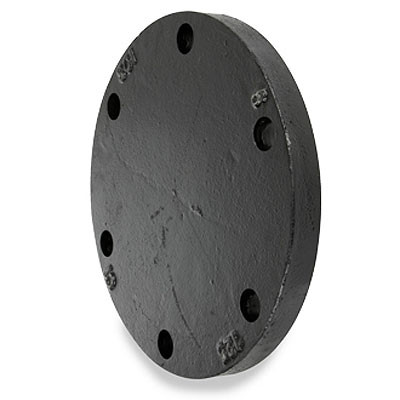 6 in. 150# Ductile Iron Black Blind Hydrant Pipe Flange (AWWA C110 / ASME B16.42 Only*)