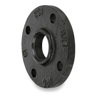 3 in. NPT x 8 in. NPS (13-1/2 in. O.D.) 150# Ductile Iron - Black Reducing Companion Flange (AWWA C110 / ASME B16.42 Only*)