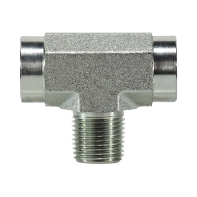 1/8 in. x 1/8 in. Male Branch Pipe Tee Steel Pipe Fitting & Hydraulic Adapter