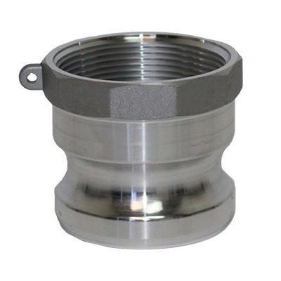 4 in. Type A Adapter Aluminum Male Adapter x Female NPT Thread, Cam & Groove/Camlock Fitting