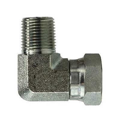 2 in. Male NPT x 2 in. Female NPSM Steel Pipe Elbow Swivel Adapter (Cr3+ Chrome Plated)