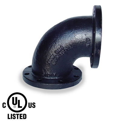 1-1/4 in. 90 Degree Elbow - 150 LB Ductile Iron Flanged Pipe Fitting