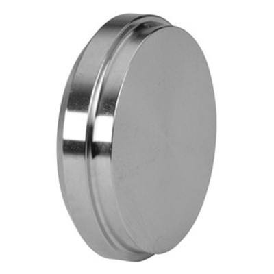 4 in. Plain Bevel Seat End Cap - 16A - 304 Stainless Steel Sanitary Fitting (3-A)