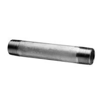 1/8 in. NPT x 11 in. Long - Threaded Both Ends (TBE) - Schedule 40 Welded - 304/304L Stainless Steel Pipe Nipple