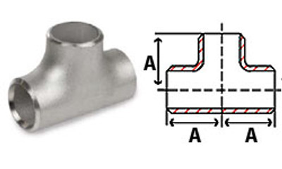 4 in. Butt Weld Tee Sch 10, 304/304L Stainless Steel Butt Weld Pipe Fittings