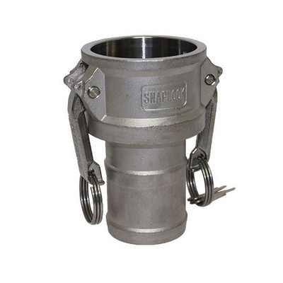 1-1/2 in. Female Coupler x Hose Shank - Type C Coupler - 316 Stainless Steel Camlock