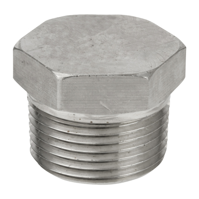 1-1/4 in. Threaded NPT Hex Head Plug 316/316L 3000LB Stainless Steel Pipe Fitting