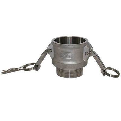 1/2 in. Female Coupler x Male NPT Thread - Type B - 316 Stainless Steel Camlock
