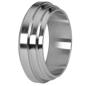 3 in. Tube OD - Short Plain Bevel Seat Weld Ferrule (14PRF) 316L Stainless Steel Sanitary Fitting (3-A)